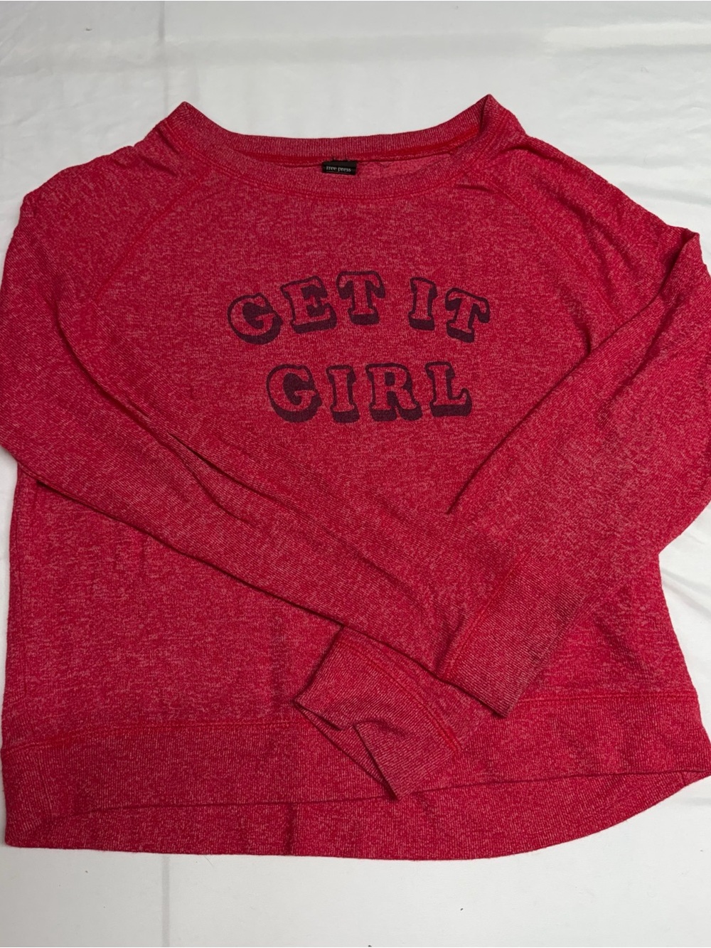 free press Red 'GET IT GIRL' Pullover Sweatshirt